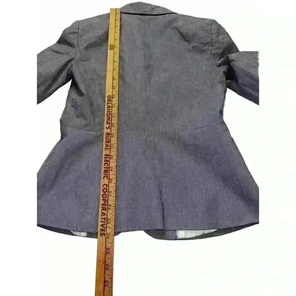 Banana Republic Women's Gray Stretch Blazer Single Button Size 4 - Picture 7 of 10